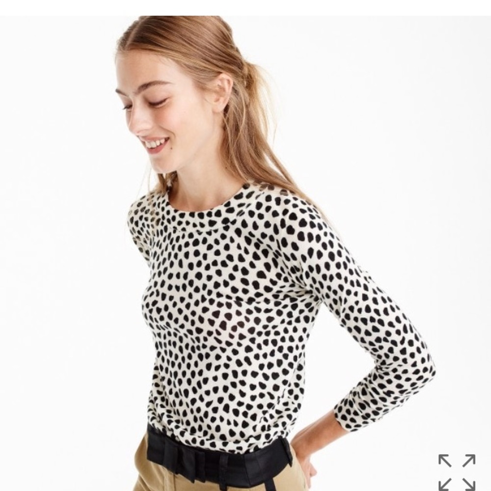 J crew tippi sweater in cat print - Picture 2 of 3